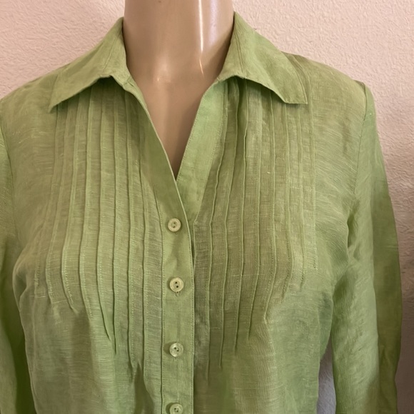 Used Blouse Coldwatwr Creek Green - Picture 5 of 10